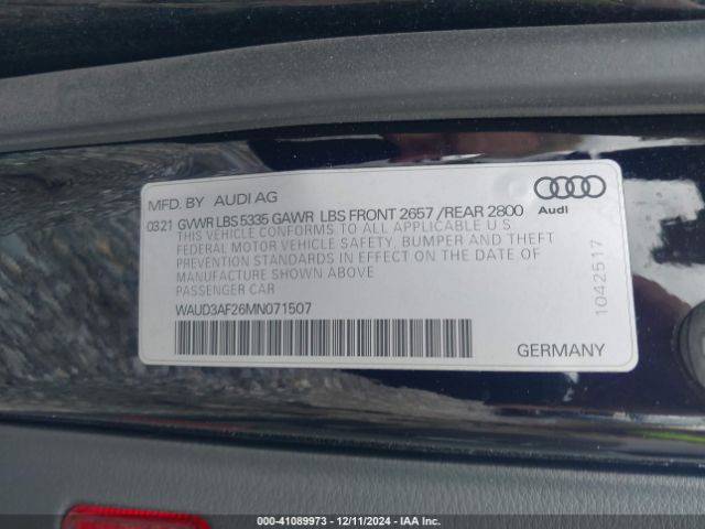 2021 AUDI A6 SEDAN WAUD3AF26MN071507 Photo 8