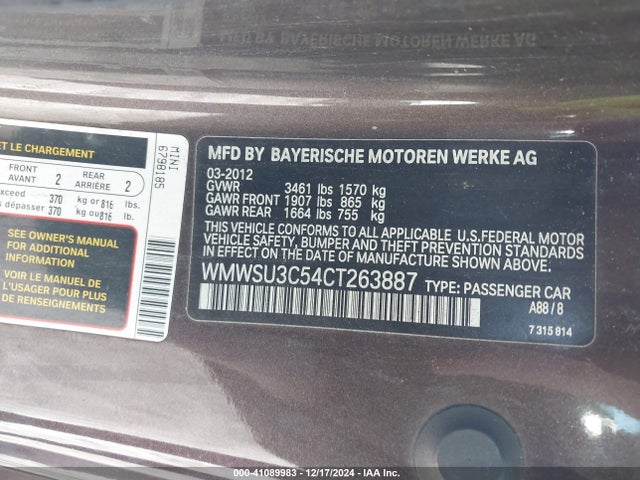 2012 MINI COOPER WMWSU3C54CT263887 Photo 8