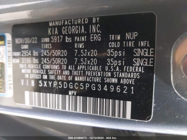 5XYP5DGC5PG349621 KIA Telluride Sx