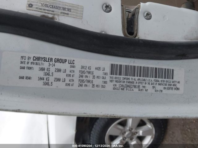1C4NJCBA6ED786185 Jeep Compass Sport