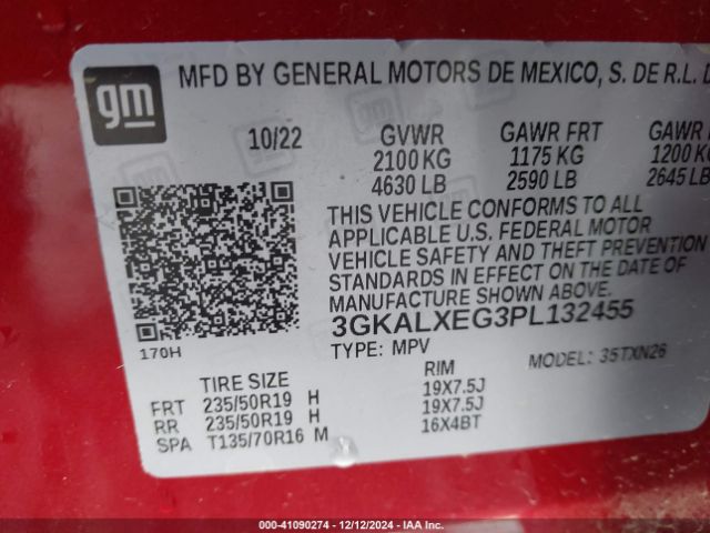 3GKALXEG3PL132455 GMC Terrain Awd Denali