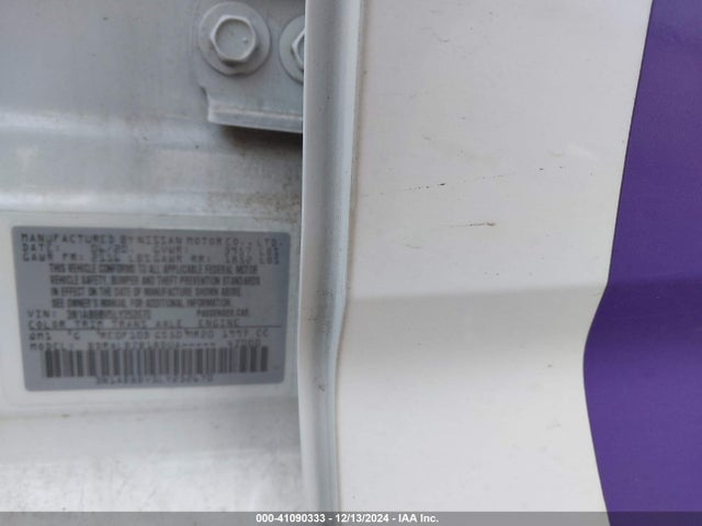 Nissan Sentra S Xtronic Cvt 2020 3N1AB8BV5LY252670 Image 9