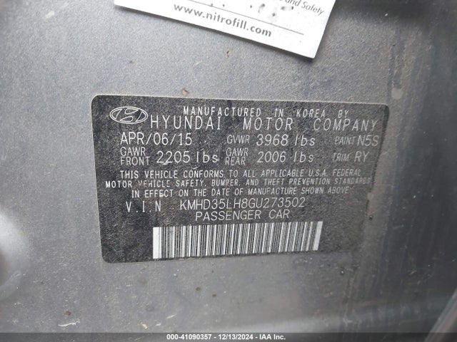 Hyundai ELANTRA GT 2016 KMHD35LH8GU273502 Image 9