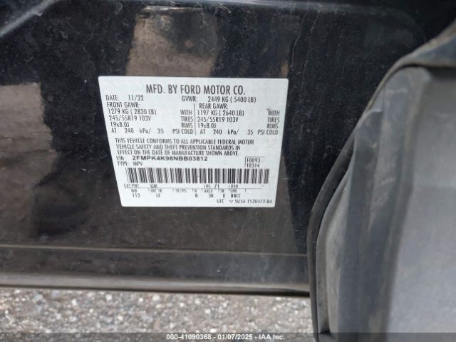 2FMPK4K98NBB03812 Ford Edge Titanium
