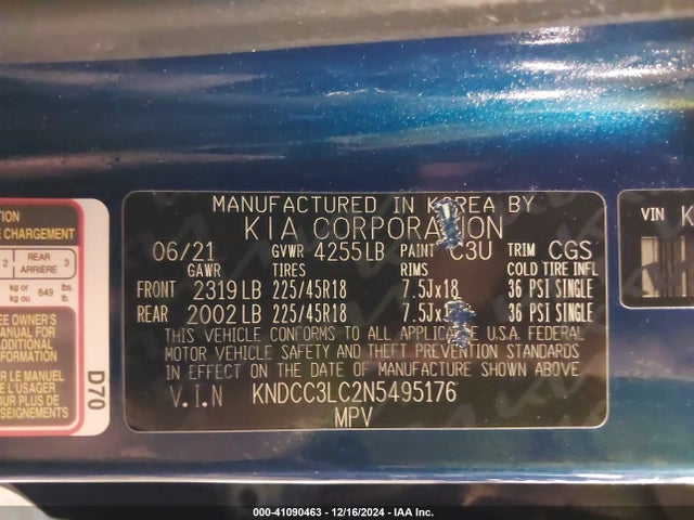 KIA Niro Touring Se 2022 KNDCC3LC2N5495176 Image 9