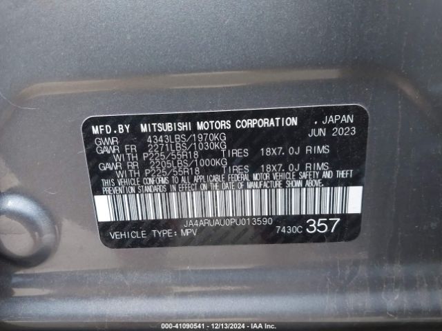 2023 MITSUBISHI OUTLANDER SPORT JA4ARUAU0PU013590 Photo 8