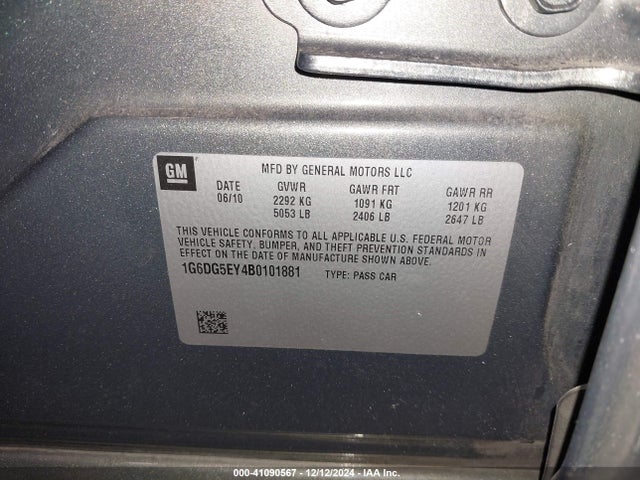 2011 CADILLAC CTS 1G6DG5EY4B0101881 Photo 8