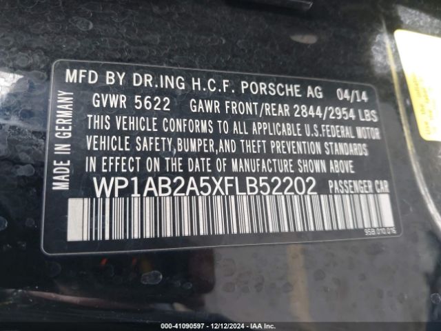2015 PORSCHE MACAN WP1AB2A5XFLB52202 Photo 8