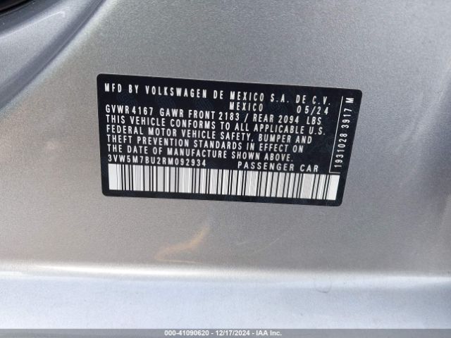 3VW5M7BU2RM092934 Volkswagen Jetta 1.5t S