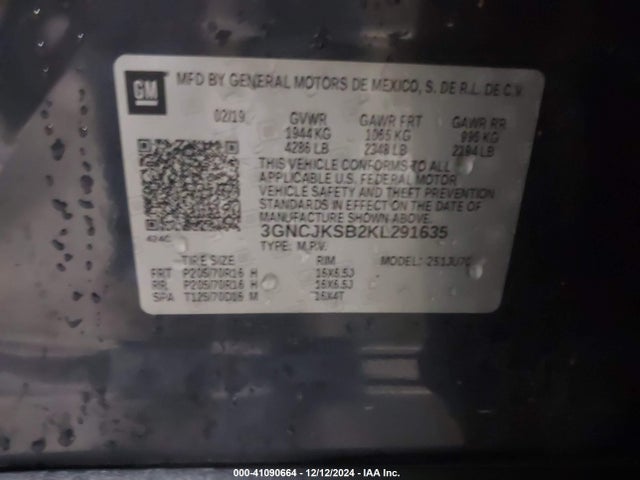 Chevrolet TRAX LS 2019 3GNCJKSB2KL291635 Image 9