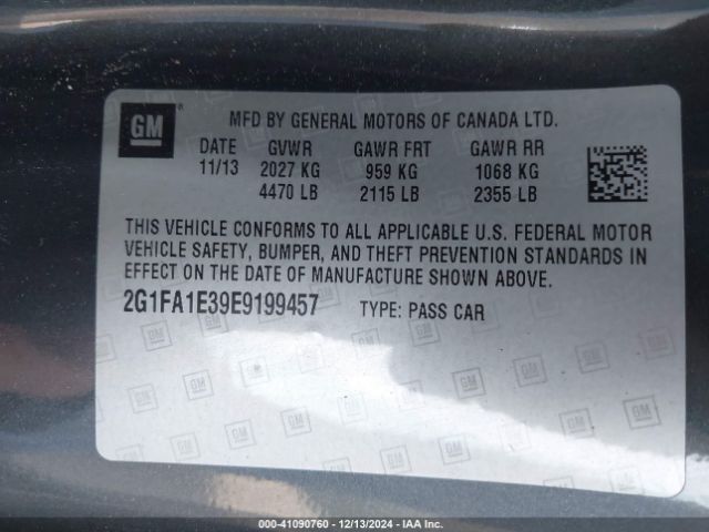 2G1FA1E39E9199457 Chevrolet Camaro 2ls