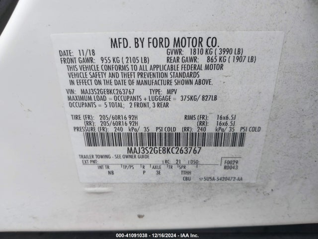 Ford Ecosport Se 2019 MAJ3S2GE8KC263767 Image 9
