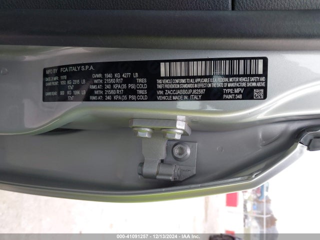 ZACCJABB0JPJ62587 Jeep Renegade Latitude Fwd