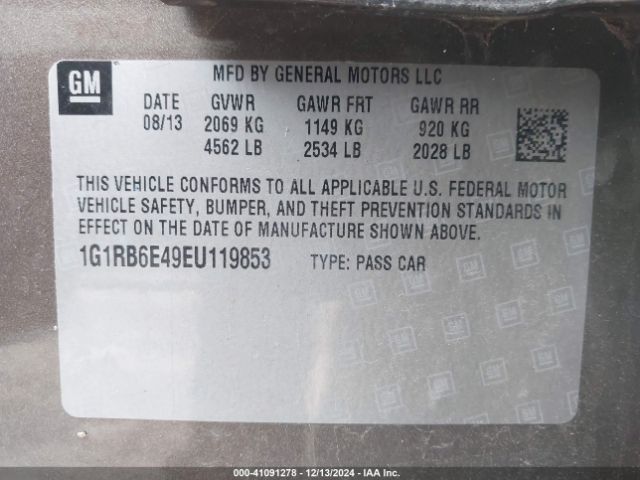 1G1RB6E49EU119853 Chevrolet Volt