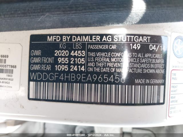 WDDGF4HB9EA965456 Mercedes-Benz C 250 Luxury/sport