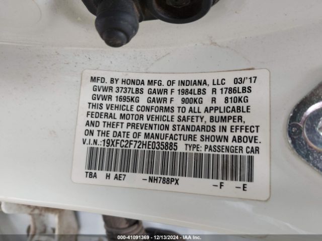 19XFC2F72HE035885 Honda CIVIC EX