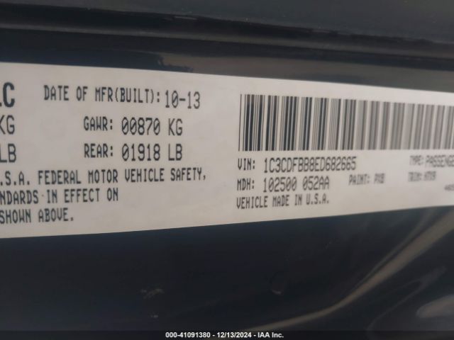 1C3CDFBB8ED682665 Dodge DART SXT
