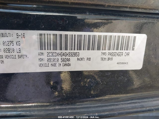 Dodge Charger Sxt 2016 2C3CDXHG4GH332853 Image 9