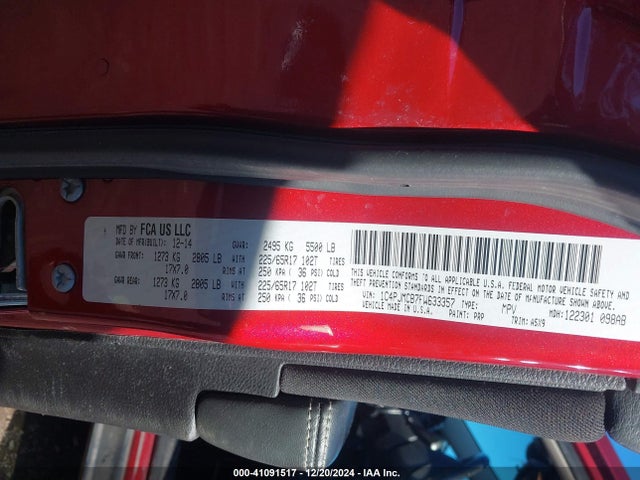 Jeep Cherokee Latitude 2015 1C4PJMCB7FW633357 Image 9
