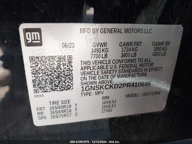 Chevrolet Suburban 4wd Lt 2023 1GNSKCKD2PR410686 Image 9