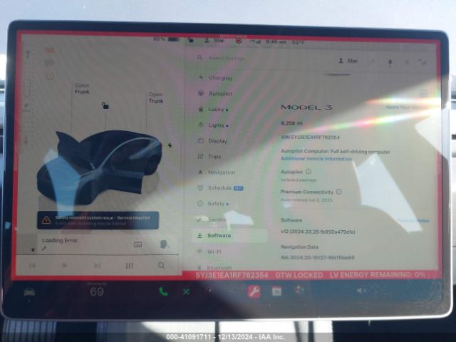 5YJ3E1EA1RF762354 Tesla Model 3 Long Range Dual Motor All-wheel Drive/rear-wheel Drive