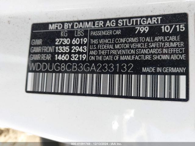 WDDUG8CB3GA233132 Mercedes-Benz S 550
