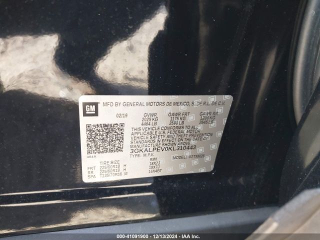 3GKALPEV0KL310443 GMC Terrain Slt