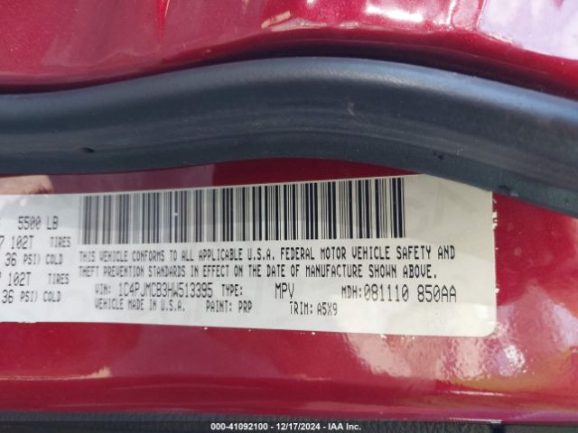1C4PJMCB3HW513395 Jeep Cherokee Latitude 4x4