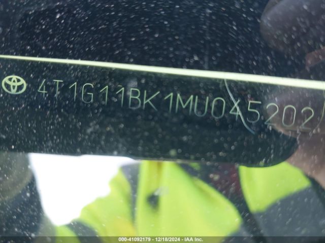 4T1G11BK1MU045202 Toyota Camry Se Awd