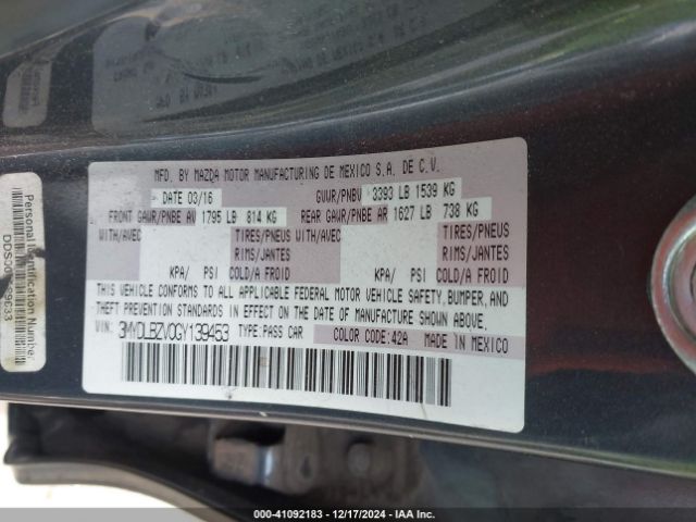 3MYDLBZV0GY139453 Scion IA