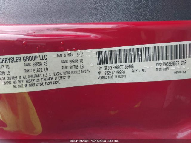 2012 FIAT 500 3C3CFFAR0CT190406 Photo 8