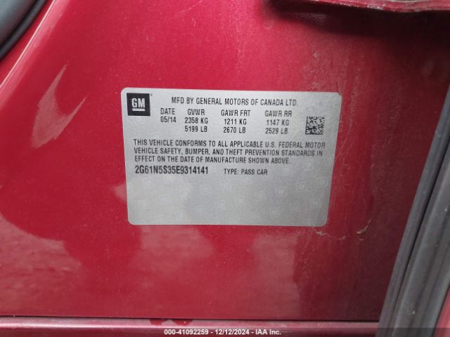 2G61N5S35E9314141 Cadillac XTS LUXURY
