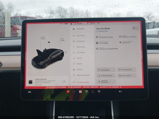 5YJ3E1EBXJF127906 Tesla Model 3 Long Range/performance
