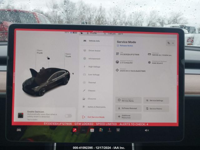 5YJ3E1EBXJF127906 Tesla Model 3 Long Range/performance