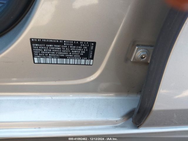 3VWD17AJ1EM215371 Volkswagen Jetta 1.8t Se