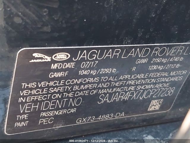 SAJAR4FX7JCP27238 Jaguar Xe 25t