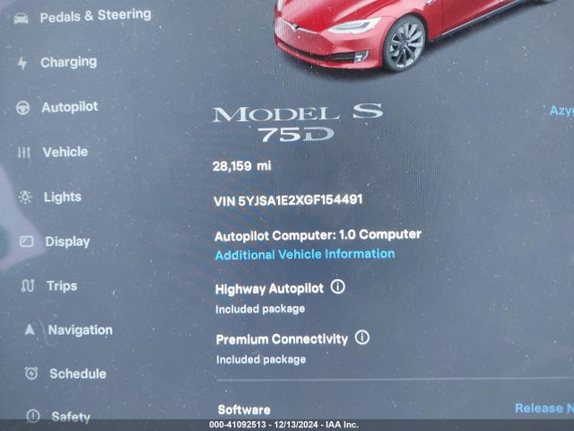 2016 TESLA MODEL S 5YJSA1E2XGF154491 Photo 6