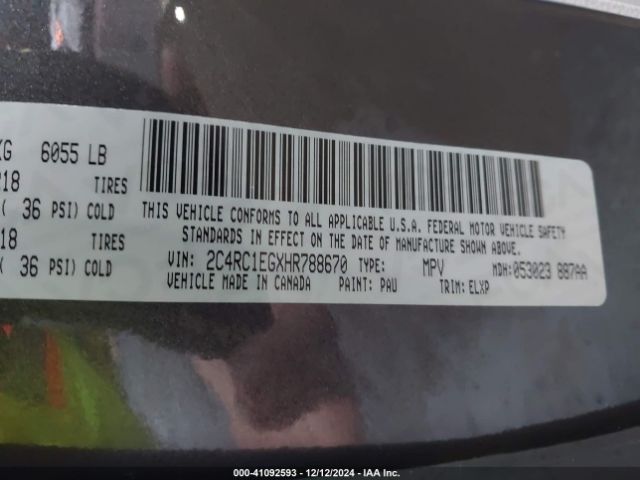 2C4RC1EGXHR788670 Chrysler Pacifica Touring-l Plus