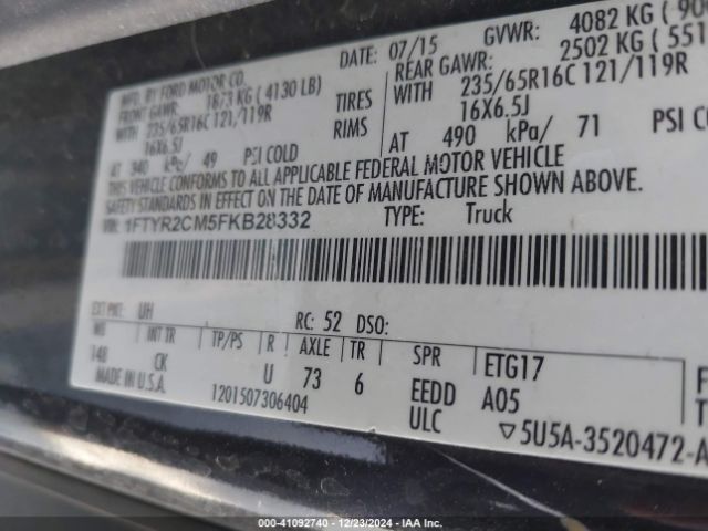 1FTYR2CM5FKB28332 Ford Transit-250