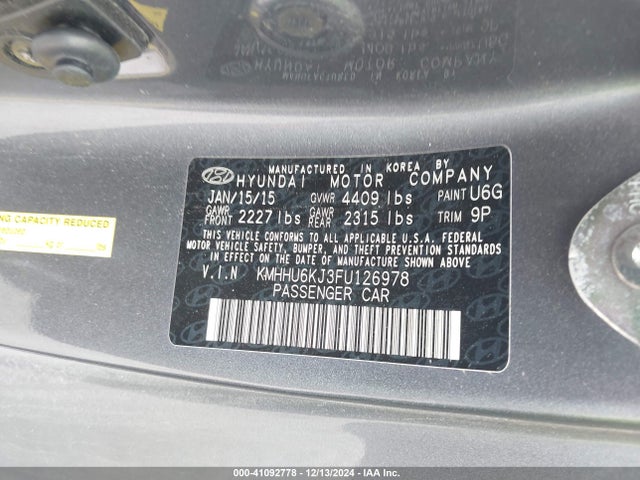 Hyundai Genesis 3.8 Ultimate 2015 KMHHU6KJ3FU126978 Image 9