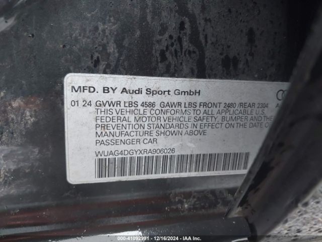 2024 AUDI RS 3 SEDAN WUAG4DGYXRA906026 Photo 8