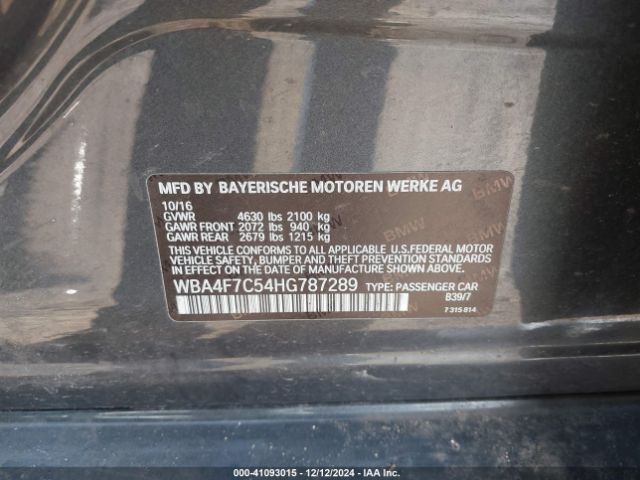 WBA4F7C54HG787289 BMW 430i Gran Coupe
