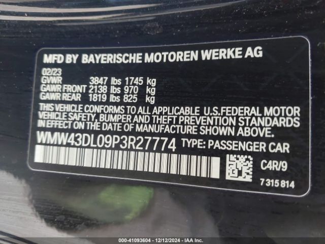 WMW43DL09P3R27774 Mini Convertible Cooper S