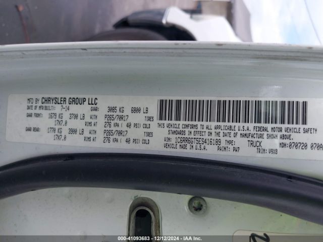 1C6RR6GT5ES416189 RAM 1500 Slt