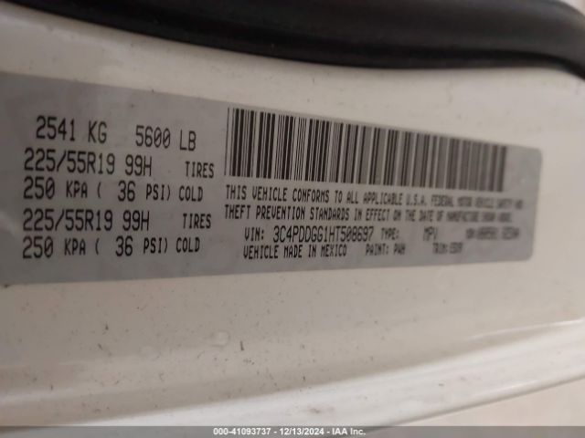 3C4PDDGG1HT508697 Dodge Journey Crossroad Awd