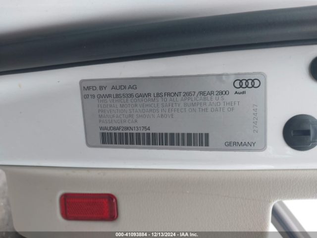 WAUD8AF28KN131754 Audi A6 45 Premium