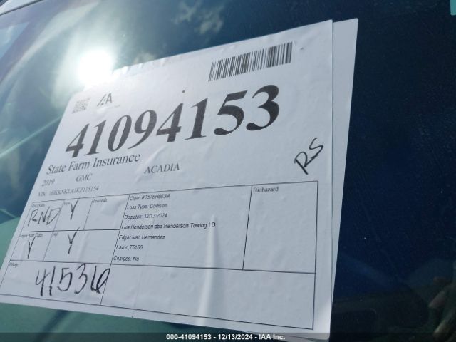 1GKKNKLA1KZ115154 GMC Acadia Sle-1