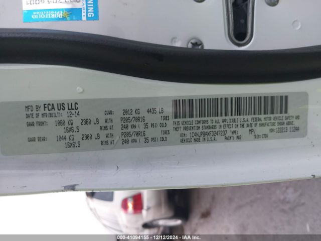 1C4NJPBAXFD247237 Jeep Patriot Sport