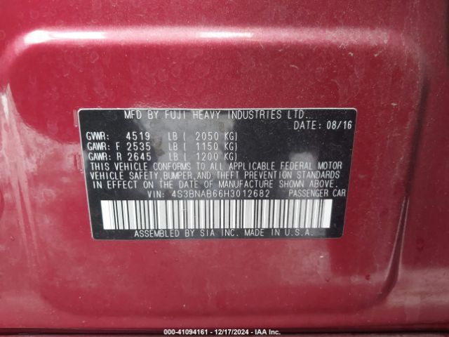 4S3BNAB66H3012682 Subaru Legacy 2.5i