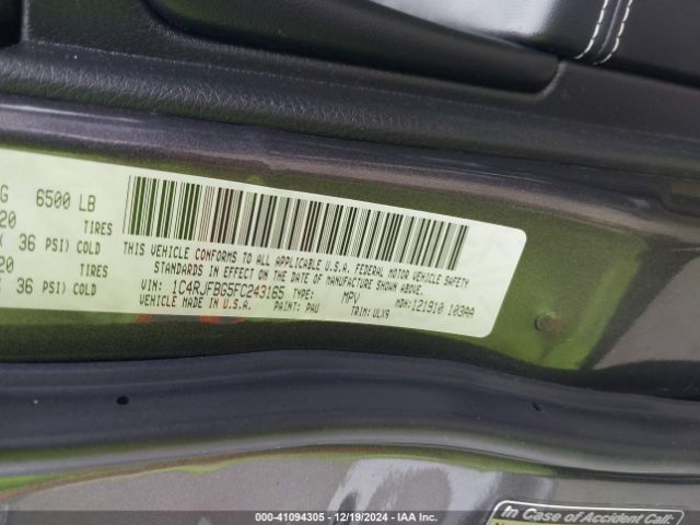 1C4RJFBG5FC243165 Jeep Grand Cherokee Limited